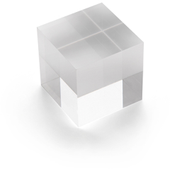 DEFLECTO Acrylblock 50x50mm AB150 transparent poliert