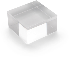 DEFLECTO Acrylblock 75x40mm AB240 transparent poliert