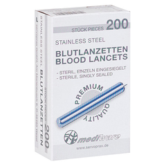 Mediware Stainless Steel Blutlanzetten 200 Stk.