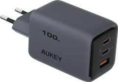 AUKEY Comet Mix 100W GaN PD PA-C5 4-Port, Wall Charger Grey