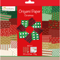 MANDARINE Origamipapier 20x20cm 52508O Weihnacht 70g 60...