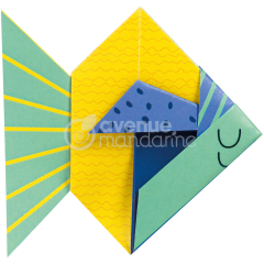 MANDARINE Origamipapier 12x12cm OR510C Mon petit Fisch 20...
