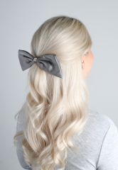 Trisa Fashion Masche auf Frenchclip grau 2 Stk.