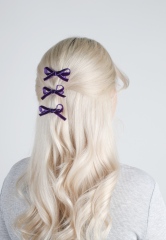 Trisa Fashion Masche auf Clip & Masche auf Frenchclip violett 4 Stk.