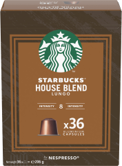 STARBUCKS Kaffeekapseln House Blend 6200069 Lungo 36...