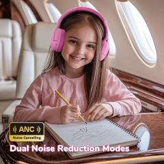 ICLEVER Headphones Kids BT ANC C022102N2 80 dB, 60h pink