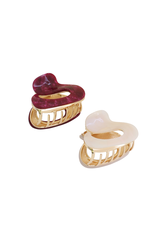 Trisa Fashion Klemme Offwhite, Bordeaux 2 Stk.