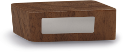 MAGNETOPLAN Design Magnet 4 Stück 1665251 Wood Series,Walnuss 60x20x13mm