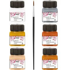 KREUL Glas-Porzellanmalfarben 16603 Metallic 6x20ml