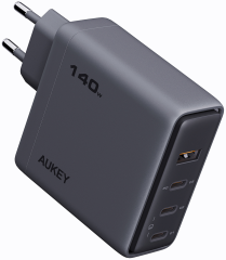 AUKEY Comet Mix 140W GaN PD PA-C6 3-Port, Wall Charger Grey
