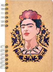 KOMONI Notizbuch Frida Kahlo A5 FRI-FACE5G liniert 90 Blatt