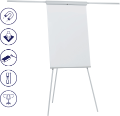 FRANKEN Flipchart X-tra!Line 68x105cm EL-FC22 hellgrau...