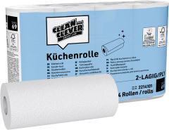 CLEAN AND CLEVER Haushaltrollen 2-lagig 23x22cm 40022...