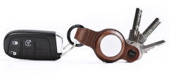 KEYSMART Air Genuine Leather Compact KS040-BRN-LEA Key...