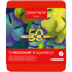 CARAN DACHE Wachsmalkreide Neocolor II 7500.915 50 Jahre üppig 10 Stück