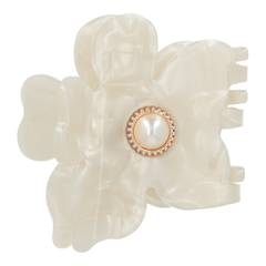 TRISA Fashion Perlen Haarklammer und Scrunchie Set weiss...