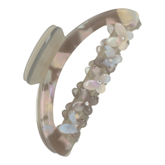 TRISA Fashion Haarklemme Strass Grau meliert