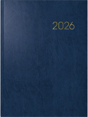 BRUNNEN Buchkalender 2026 1079760306 1W/2S blau ML 17x24cm