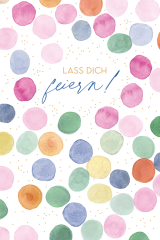 ABC Geburtstagskarte B6 52180 Bunte Konfetti