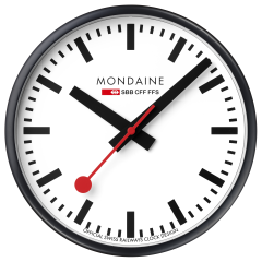 MONDAINE Wanduhr 250mm A990CLOCK12S schwarz