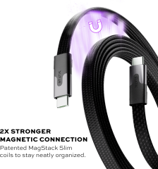 STATIK MagStack Slim Pro Cable PUP-0495-6FT-CC-BLK USB-C...