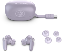 JLAB Go Pods ANC Earbuds Lilac IEUEBGOPODSRLLC124 True...