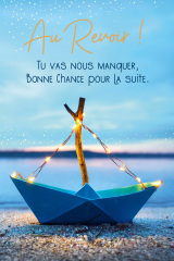 ABC Abschiedskarte FR B6 53218 Papierschiffchen