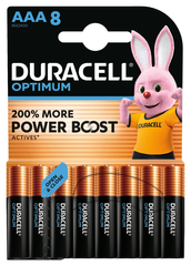DURACELL Batterie Optimum 4-137714 AAA, LR03, 1.5V 8...