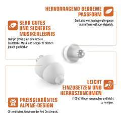 Alpine.PartyPlug transparent Gehörschutzstöpsel