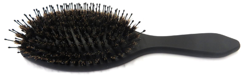 Haarbrste, Natur-Polyamidborsten, schwarz, oval