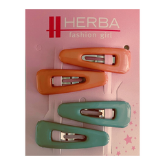 FHH.Kids Clips, rot/weiss, 4 Stk., 5 cm