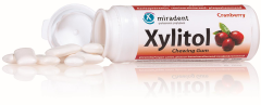Miradent Xylitol Cranberry Zahnpflegekaugummi, Dose...