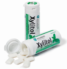 Miradent Xylitol Spearmint Zahnpflegekaugummi, Dose...