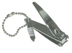 Herba Nagelknipser mit Kette, vernickelt