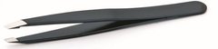Pinzette schräg, Inox, schwarz