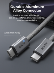 AUKEY Cable USB-C-to-C CB-DCC242 240W 1.8M Braided