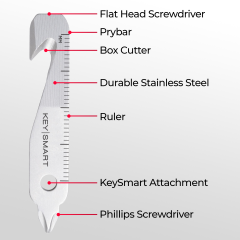 KEYSMART MultiTool 5in1 Keychain Tool KS823-SS