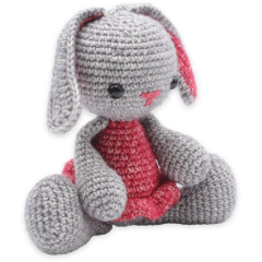 Hardicraft Häkelset Hase Pippa, 20 cm, Graue Garne...