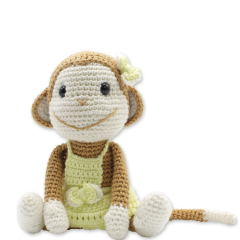 Hardicraft Häkelset Affe Nikki, 22 cm Weisses...