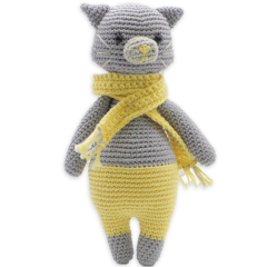 Hardicraft Häkelset Katze Polly, 21 cm Grau Hellgrau...