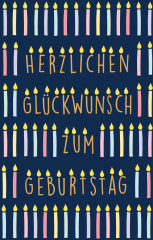 ABC Geburtstagskarte B6 51157 Bunte Kerzen