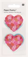 RICO DESIGN 3D-Sticker Herzen, Rosen 08792.72.56 rot 2...