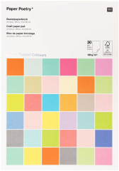 RICO DESIGN Bastelblock A4 0 Super Pastel 180g, 30 Blatt