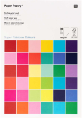 RICO DESIGN Bastelblock A4 0 Super Rainbow 180g, 30 Blatt