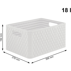 ROTHO Korb Country 18lt 1115301023 A4 18lt weiss