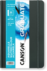CANSON Aquarellbuch Graduate A5 31200L027 blanko, 250g 28...