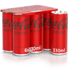 COCA COLA Zero 225305 33cl, 6 Stk.