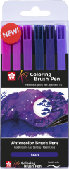 SAKURA Brush Pen Koi POXBR6F Galaxy Set 6 Stück