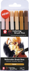 SAKURA Brush Pen Koi POXBR6E Portrait Set 6 Stück