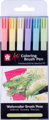 SAKURA Brush Pen Koi POXBR6G Pastel Set 6 Stück
